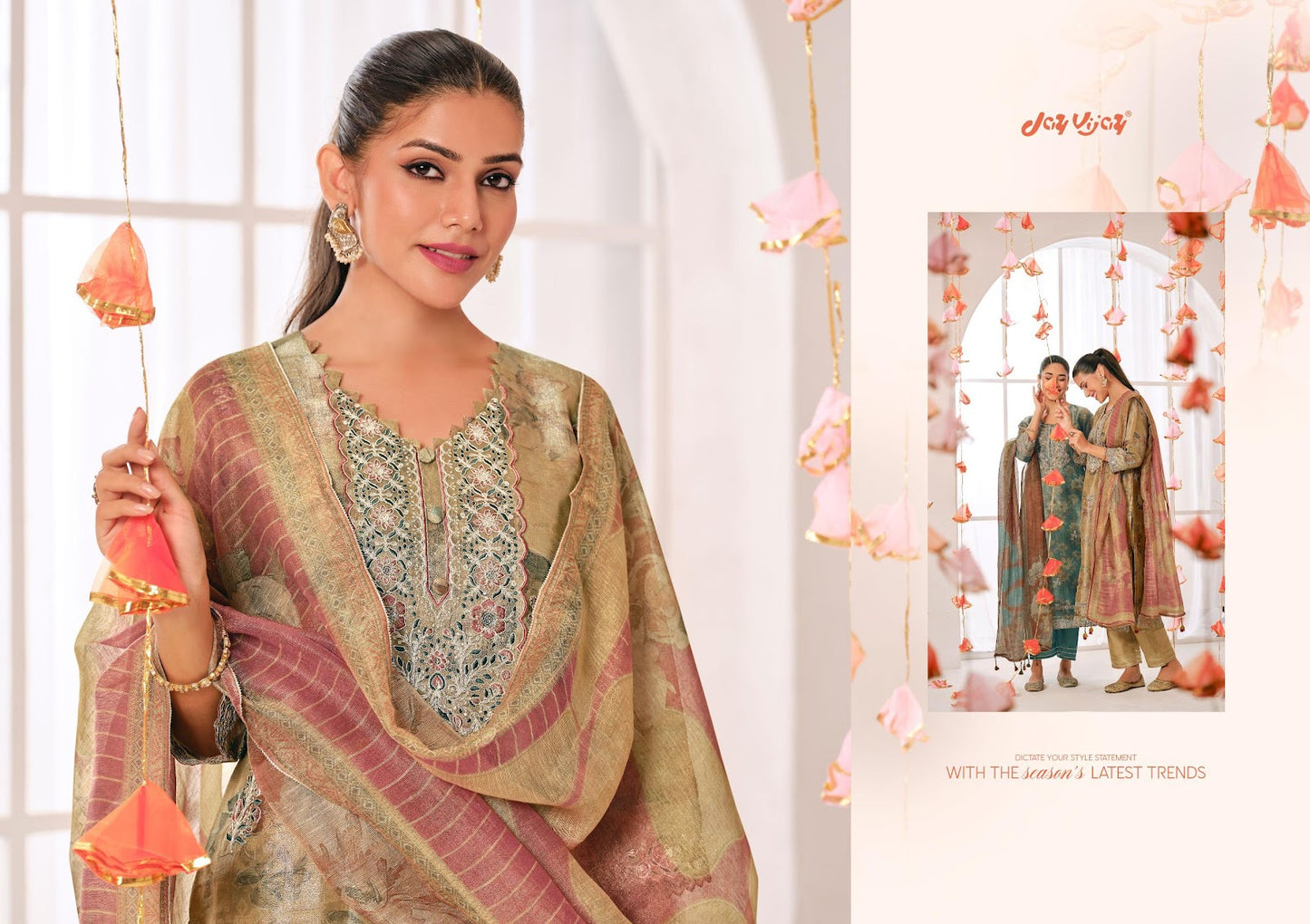 Suhara Jay Vijay Shimmer Pant Style Suits Exporter Gujarat