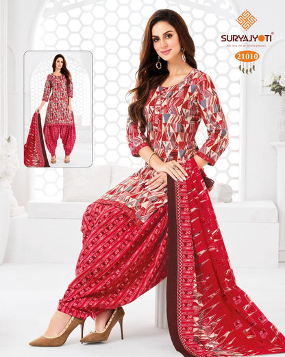 Sui Dhaga Vol 21 Suryajyoti Readymade Cotton Patiyala Suits Manufacturer