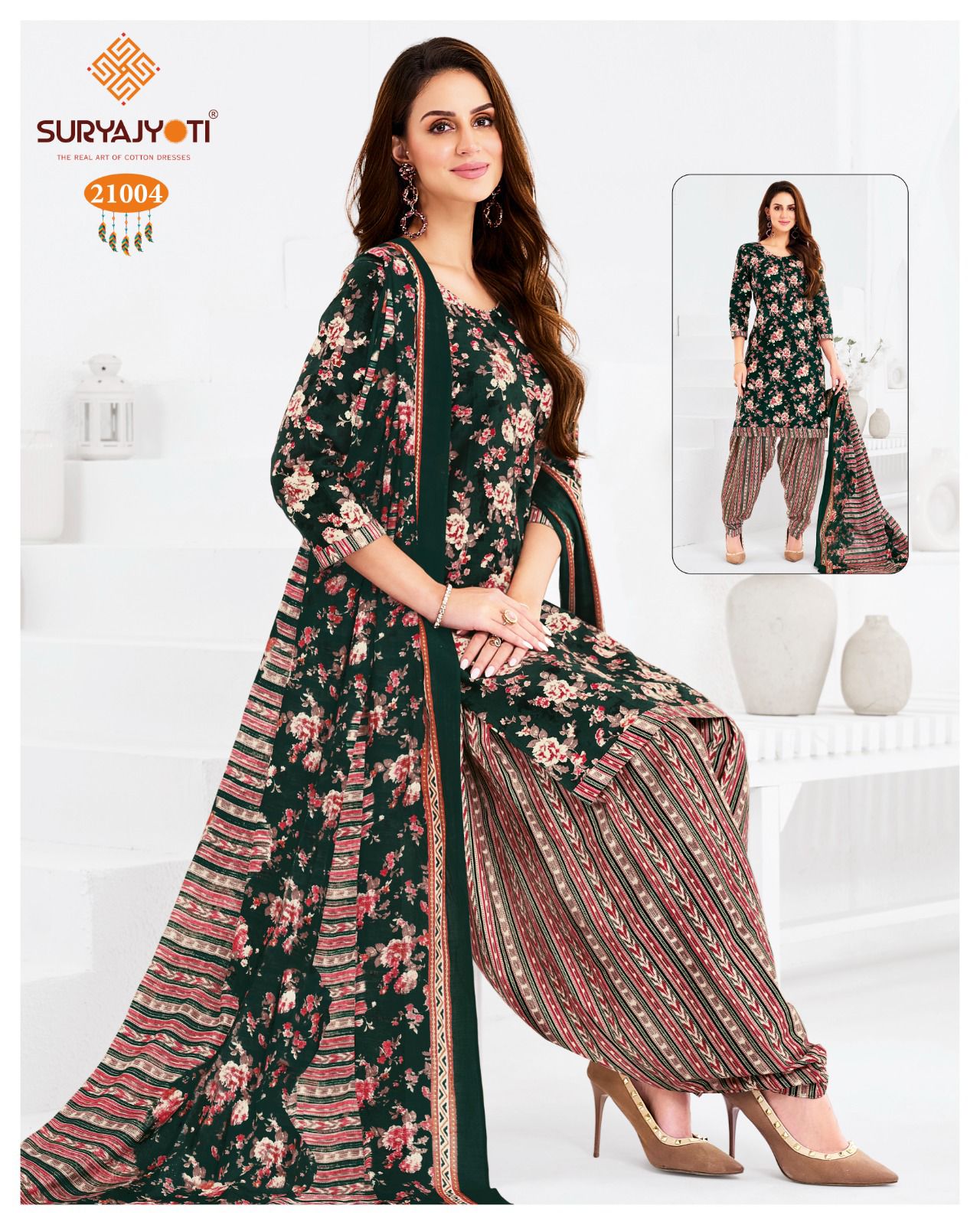 Sui Dhaga Vol 21 Suryajyoti Readymade Cotton Patiyala Suits Manufacturer