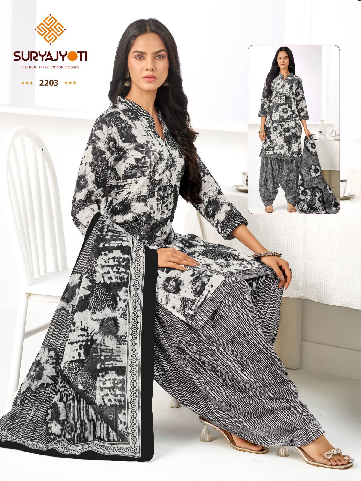 Sui Dhaga Vol 22 Suryajyoti Readymade Cotton Patiyala Suits Manufacturer Gujarat