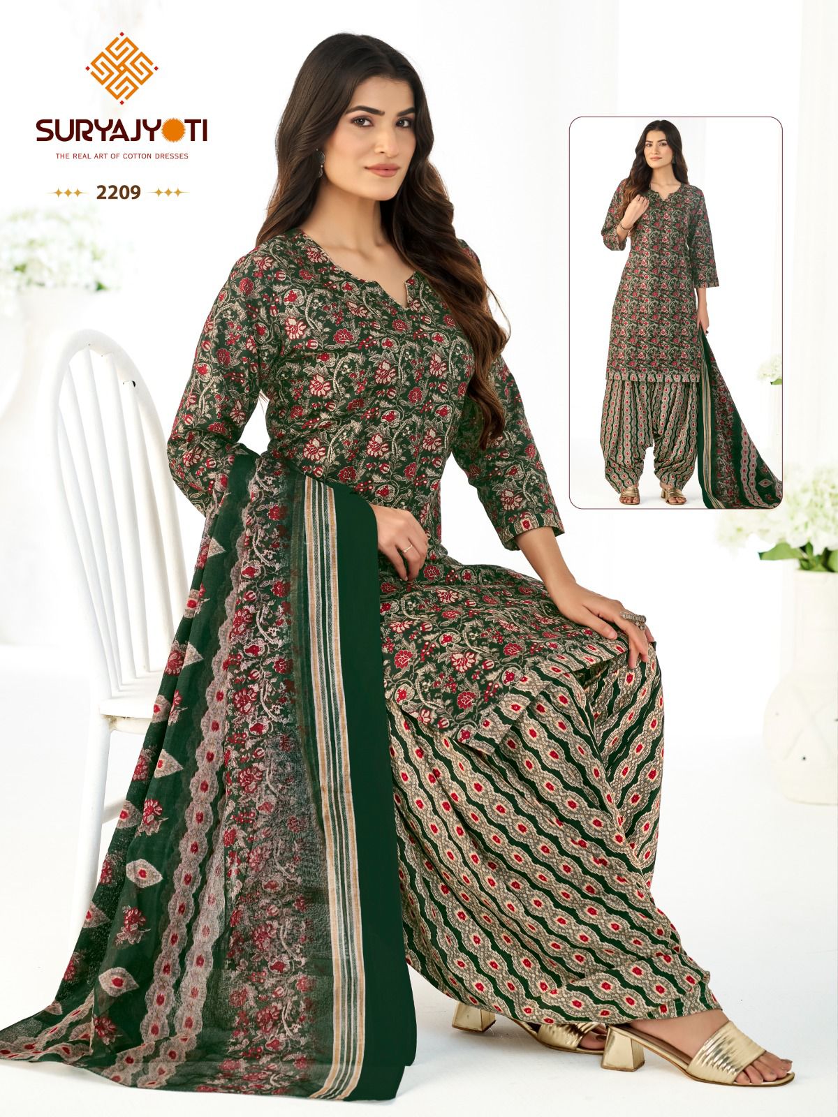 Sui Dhaga Vol 22 Suryajyoti Readymade Cotton Patiyala Suits Manufacturer Gujarat