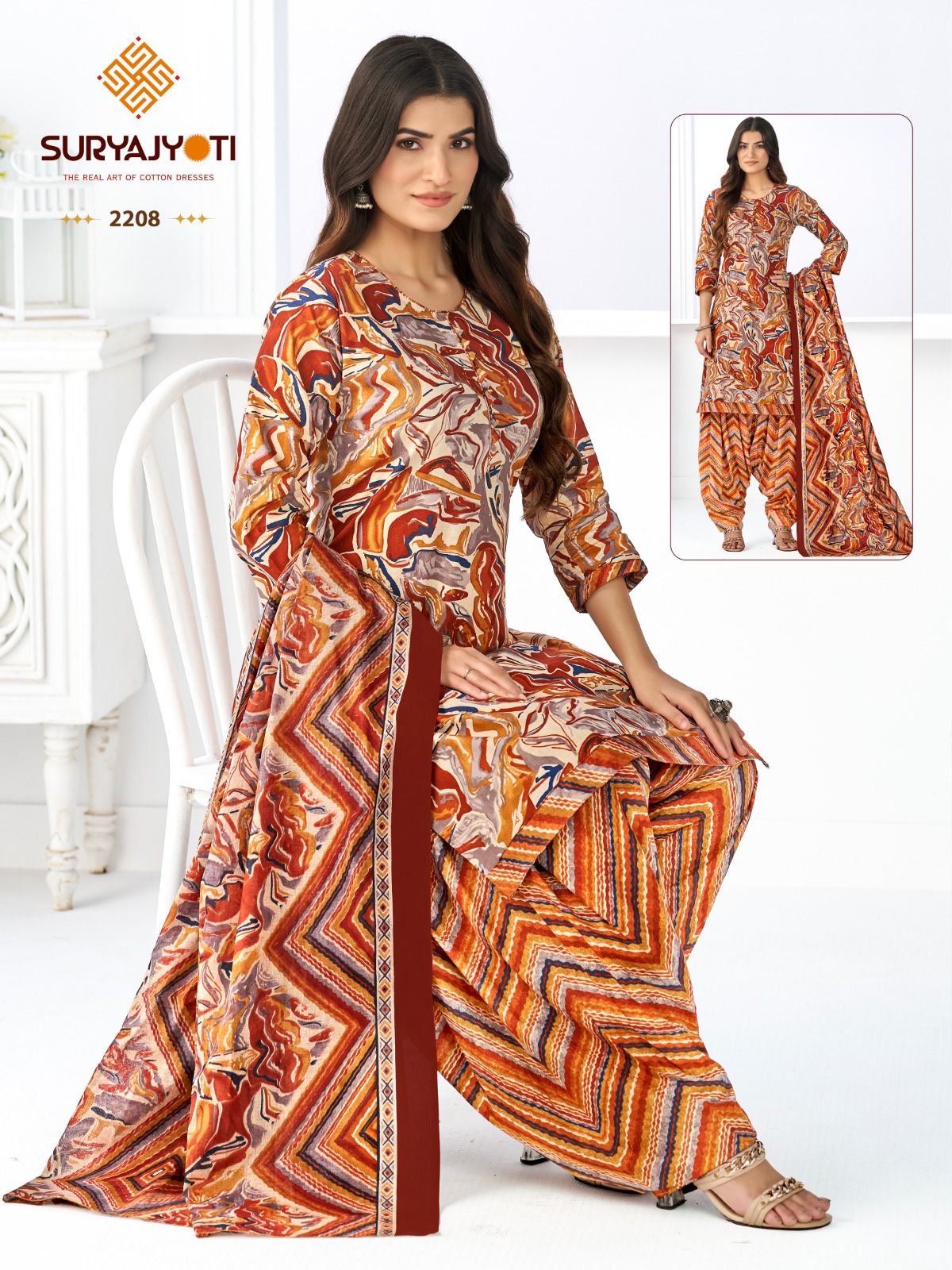 Sui Dhaga Vol 22 Suryajyoti Readymade Cotton Patiyala Suits Manufacturer Gujarat