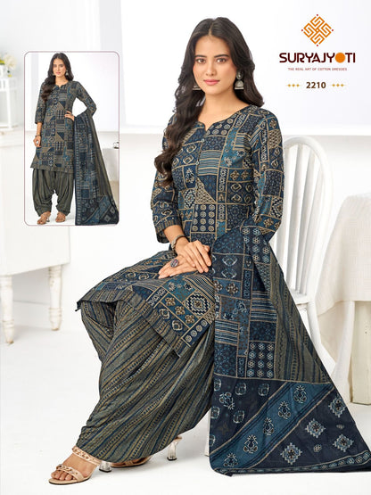 Sui Dhaga Vol 22 Suryajyoti Readymade Cotton Patiyala Suits Manufacturer Gujarat