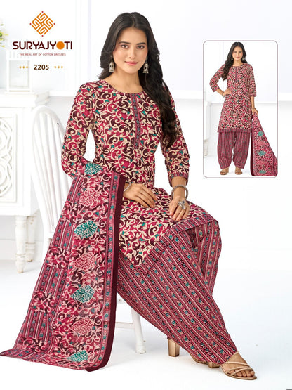 Sui Dhaga Vol 22 Suryajyoti Readymade Cotton Patiyala Suits Manufacturer Gujarat