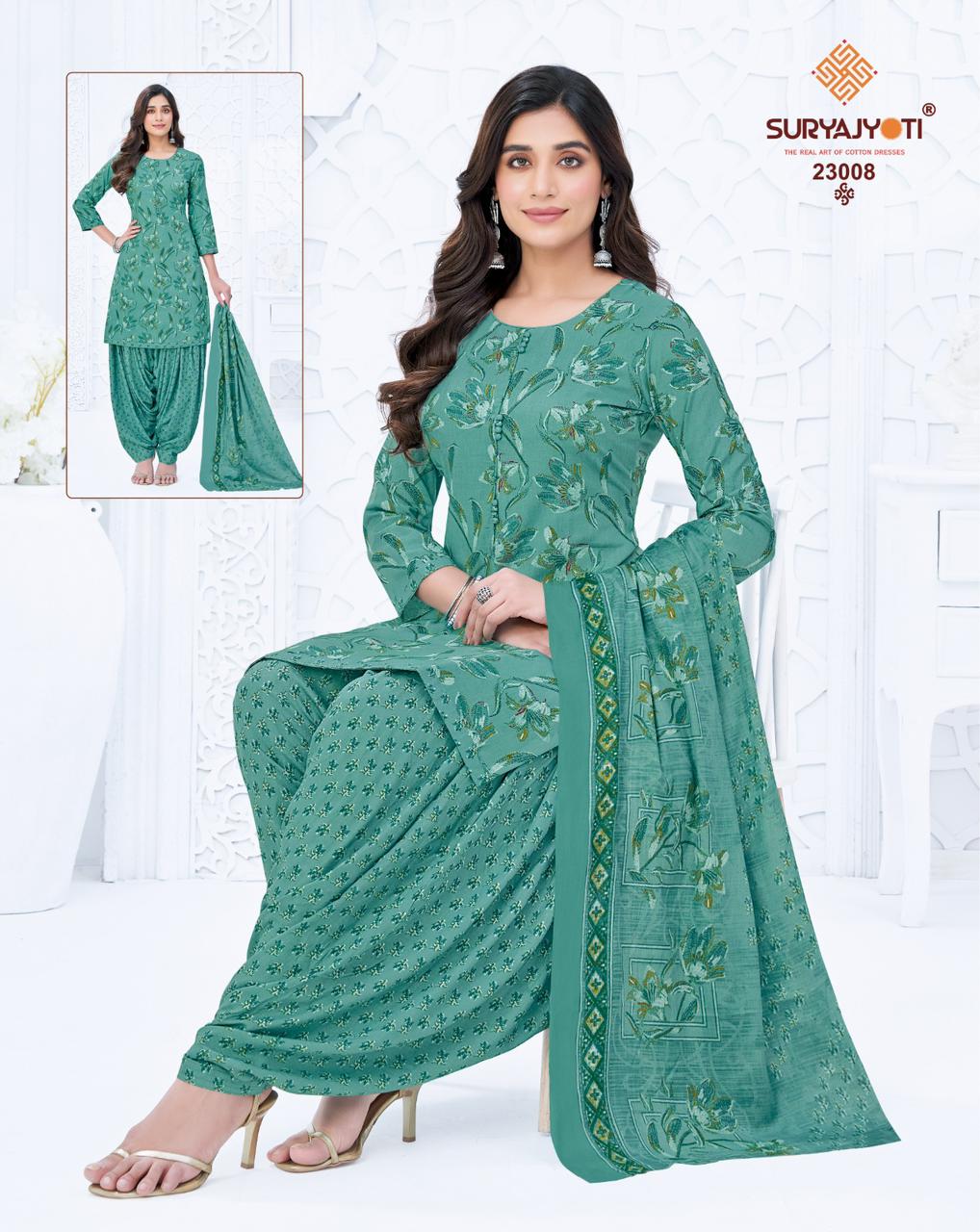 Sui Dhaga Vol 23 Suryajyoti Readymade Cotton Patiyala Suits Manufacturer India