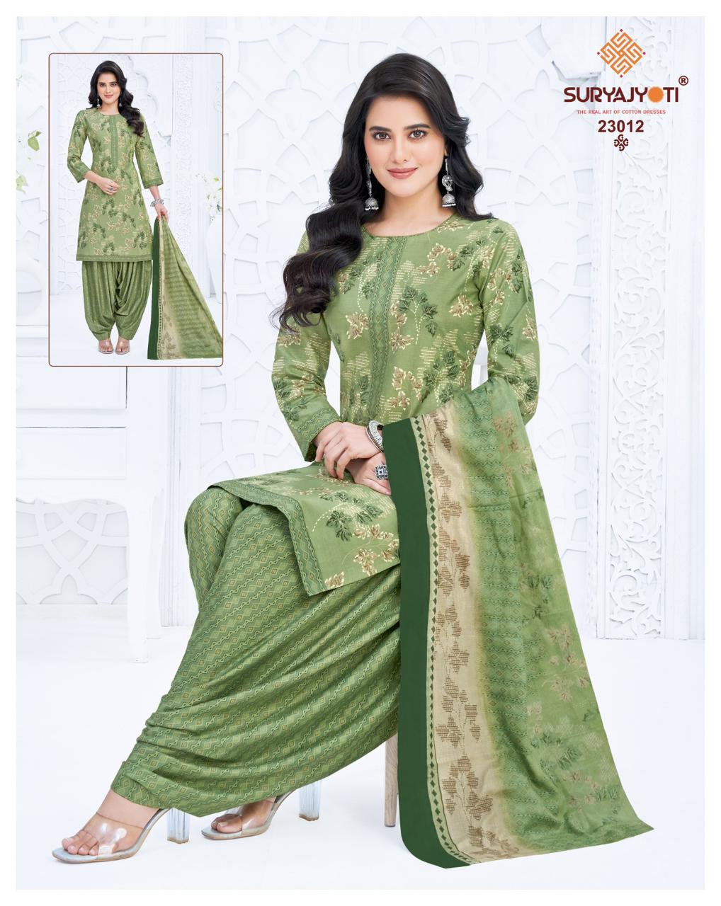 Sui Dhaga Vol 23 Suryajyoti Readymade Cotton Patiyala Suits Manufacturer India