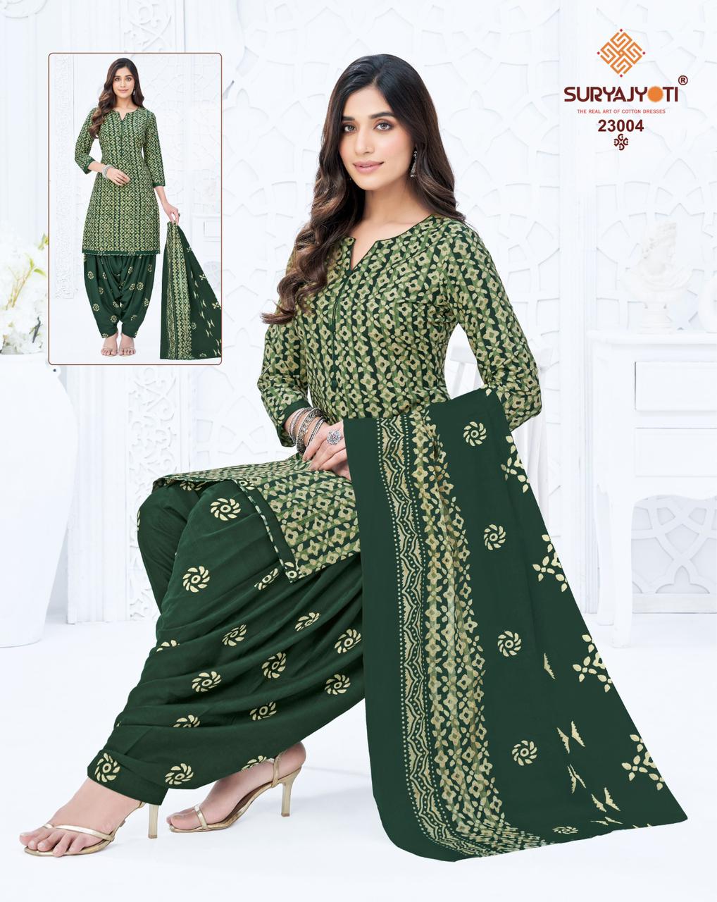 Sui Dhaga Vol 23 Suryajyoti Readymade Cotton Patiyala Suits Manufacturer India