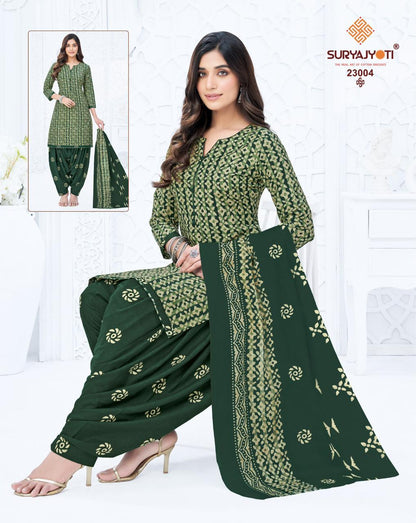 Sui Dhaga Vol 23 Suryajyoti Readymade Cotton Patiyala Suits Manufacturer India