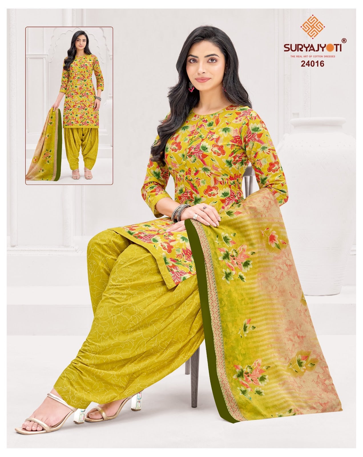 Sui Dhaga Vol 24 Suryajyoti Readymade Cotton Patiyala Suits Wholesale