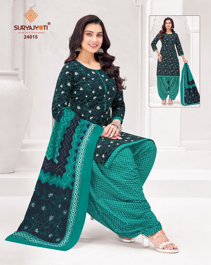 Sui Dhaga Vol 24 Suryajyoti Readymade Cotton Patiyala Suits Wholesale