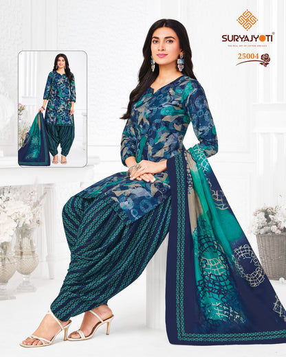 Sui Dhaga Vol 25 Suryajyoti Readymade Cotton Patiyala Suits Wholesale Price