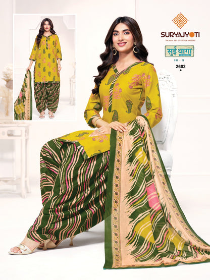 Sui Dhaga Vol 26 Suryajyoti Readymade Cotton Patiyala Suits Wholesale Price