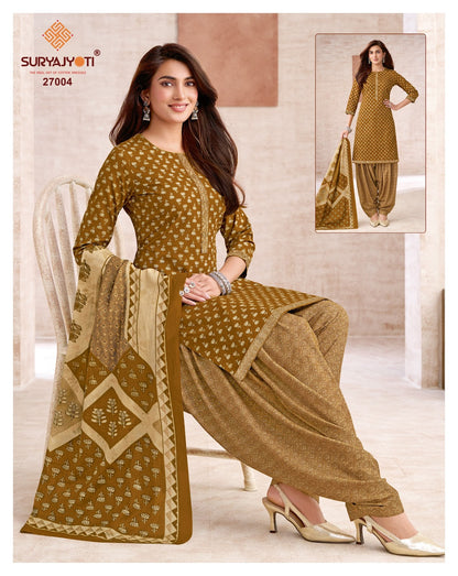 Sui Dhaga Vol 27 Suryajyoti Readymade Cotton Patiyala Suits Wholesale