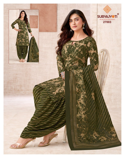 Sui Dhaga Vol 27 Suryajyoti Readymade Cotton Patiyala Suits Wholesale