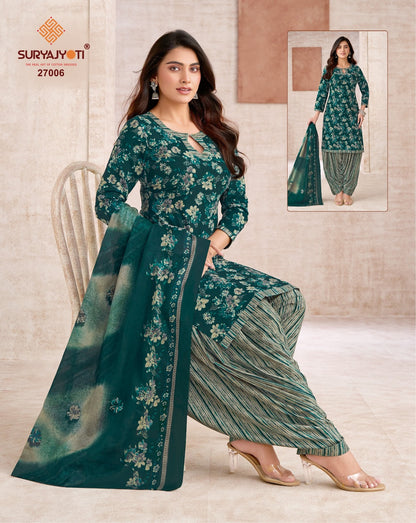 Sui Dhaga Vol 27 Suryajyoti Readymade Cotton Patiyala Suits Wholesale