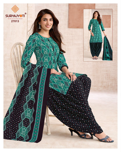 Sui Dhaga Vol 27 Suryajyoti Readymade Cotton Patiyala Suits Wholesale