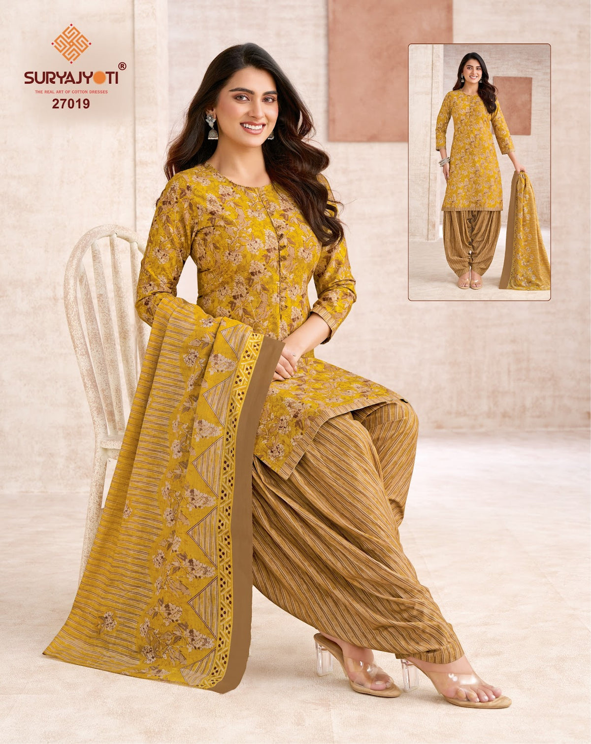 Sui Dhaga Vol 27 Suryajyoti Readymade Cotton Patiyala Suits Wholesale