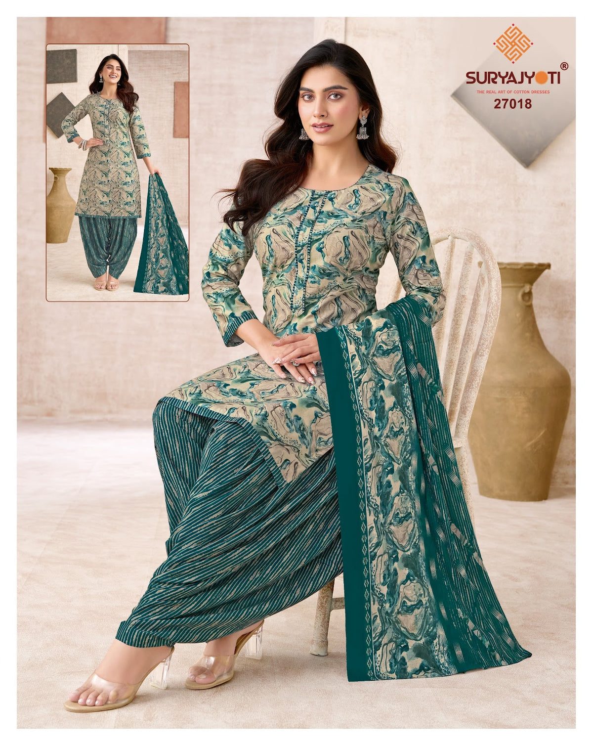 Sui Dhaga Vol 27 Suryajyoti Readymade Cotton Patiyala Suits Wholesale