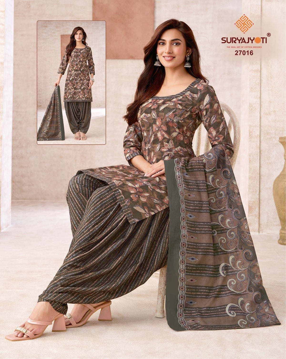 Sui Dhaga Vol 27 Suryajyoti Readymade Cotton Patiyala Suits Wholesale
