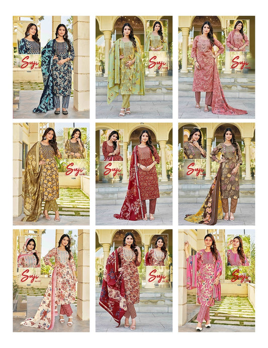 Suji Vol 2 Value Plus Two Tone Rayon Readymade Pant Style Suits Exporter