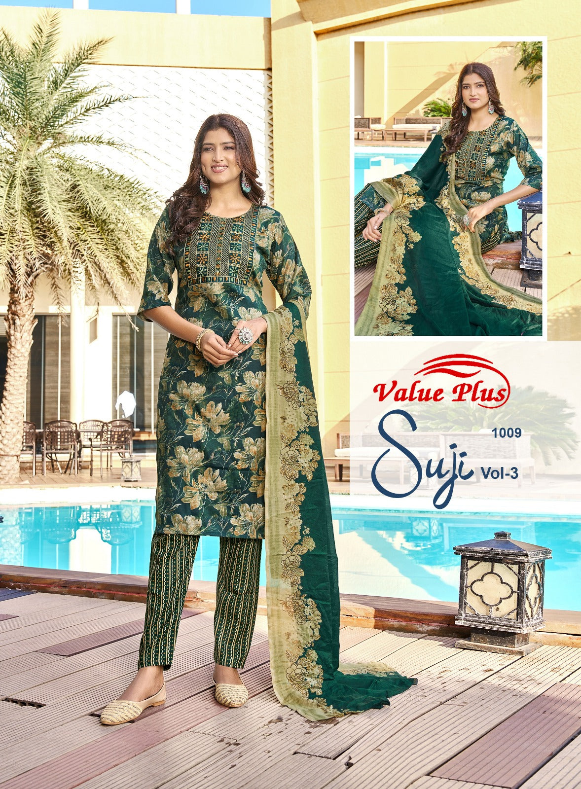 Suji Vol 3 Value Plus Two Tone Rayon Readymade Pant Style Suits Wholesale Price