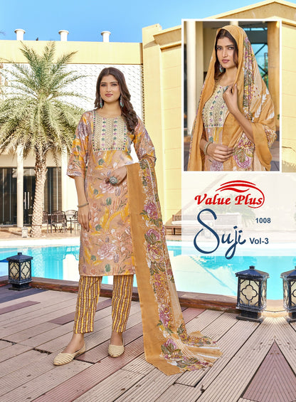 Suji Vol 3 Value Plus Two Tone Rayon Readymade Pant Style Suits Wholesale Price