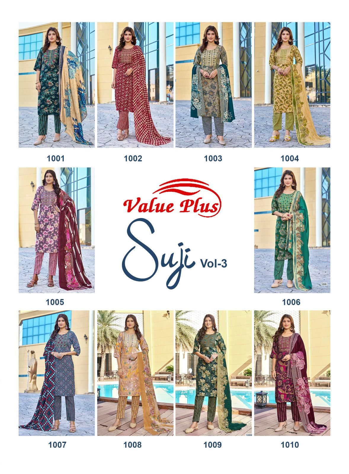 Suji Vol 3 Value Plus Two Tone Rayon Readymade Pant Style Suits Wholesale Price