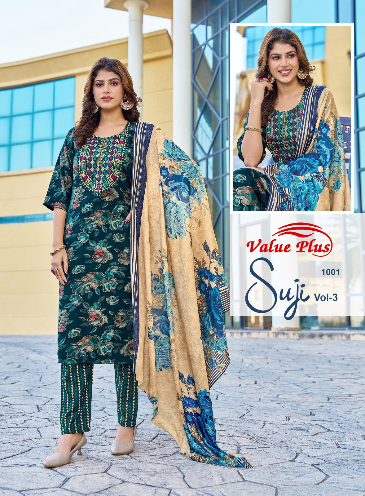 Suji Vol 3 Value Plus Two Tone Rayon Readymade Pant Style Suits Wholesale Price