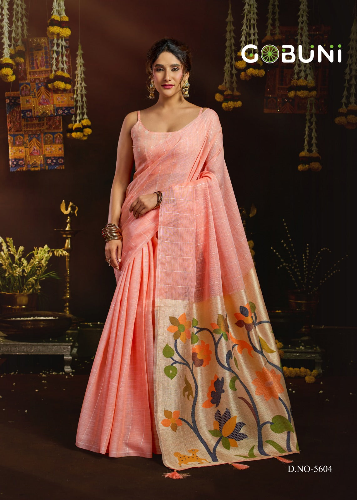 Sukanya Gobuni Linen Sarees Exporter Gujarat