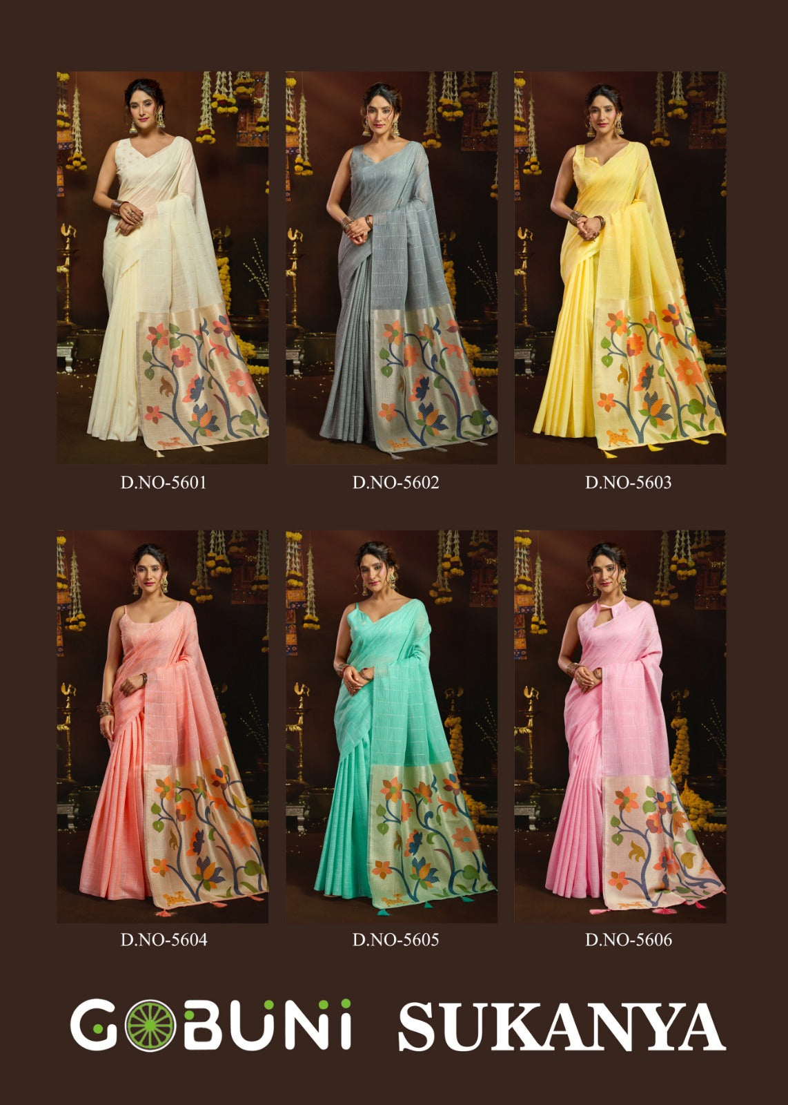 Sukanya Gobuni Linen Sarees Exporter Gujarat