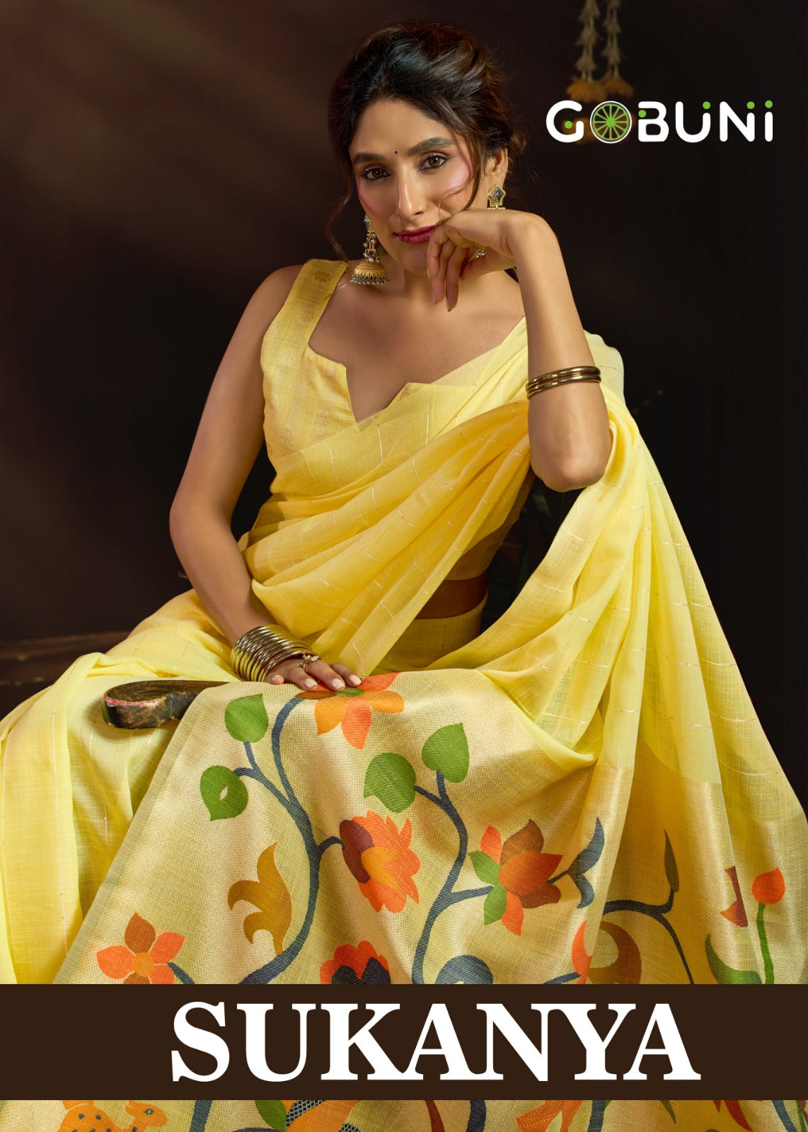 Sukanya Gobuni Linen Sarees Exporter Gujarat