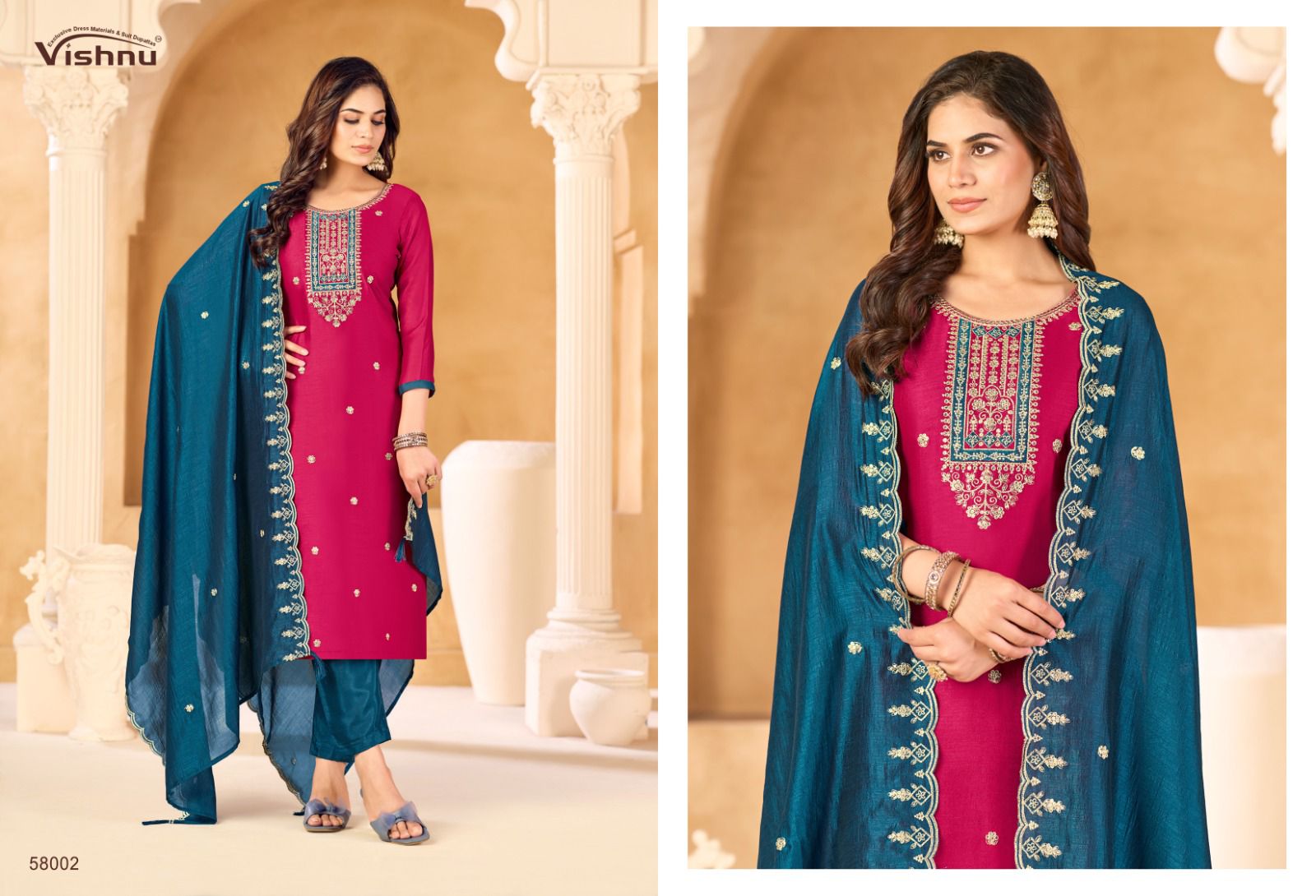 Sukanya Vishnu Impex Vichitra Silk Pant Style Suits Manufacturer Ahmedabad