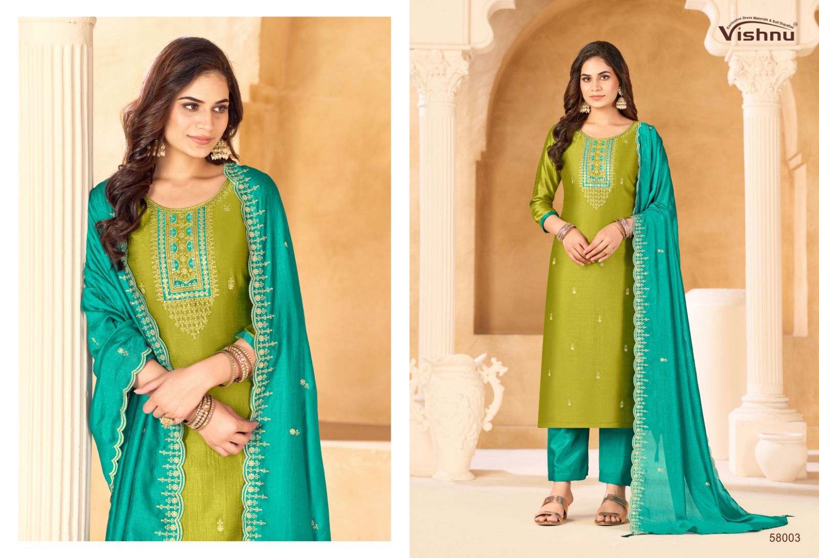 Sukanya Vishnu Impex Vichitra Silk Pant Style Suits Manufacturer Ahmedabad