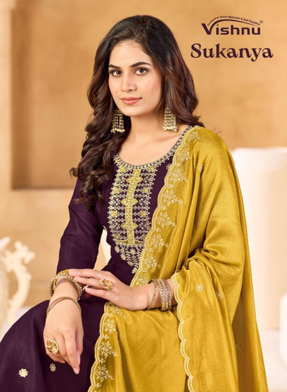 Sukanya Vishnu Impex Vichitra Silk Pant Style Suits Manufacturer Ahmedabad