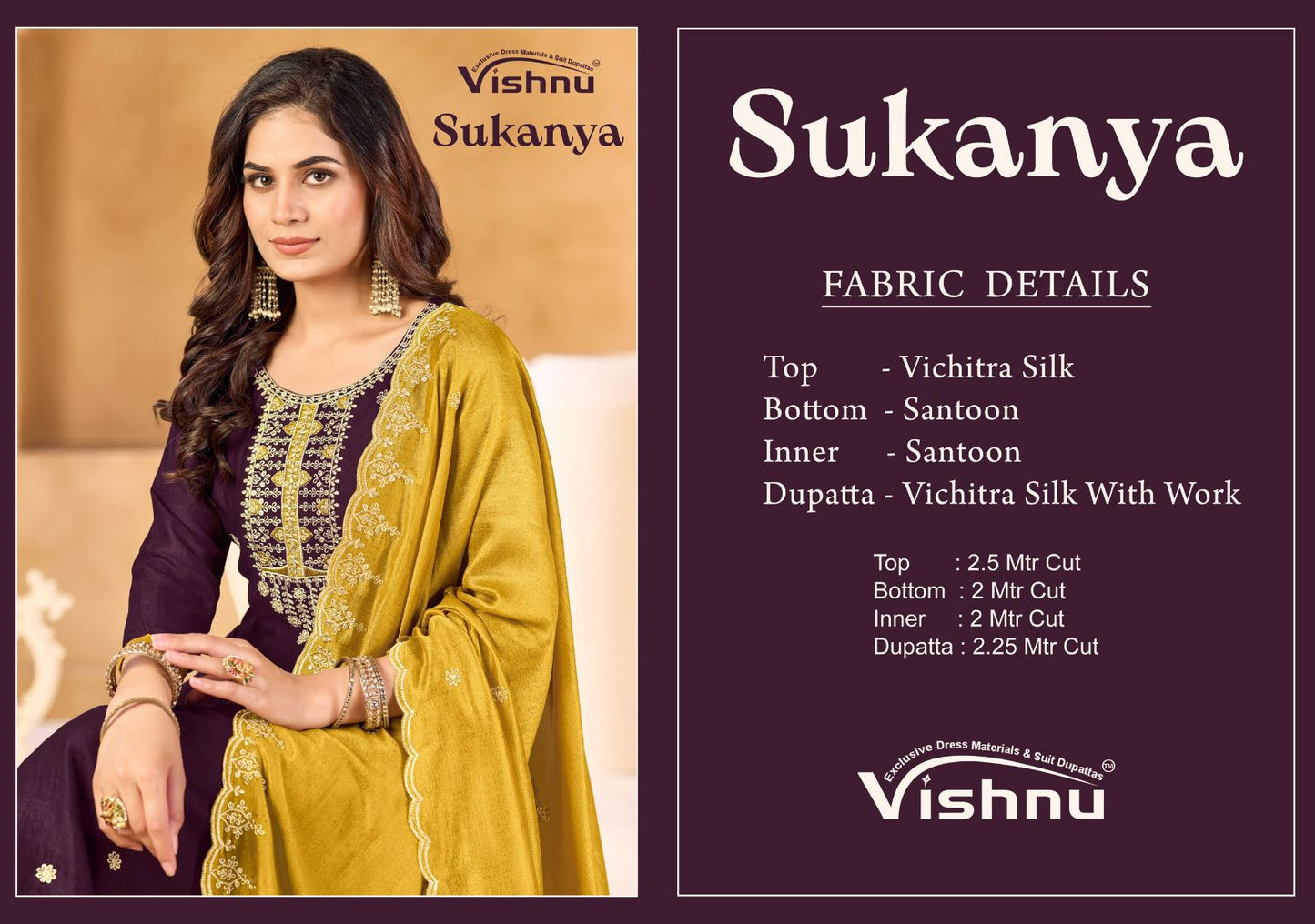 Sukanya Vishnu Impex Vichitra Silk Pant Style Suits Manufacturer Ahmedabad