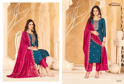 Sukanya Vishnu Impex Vichitra Silk Pant Style Suits Manufacturer Ahmedabad