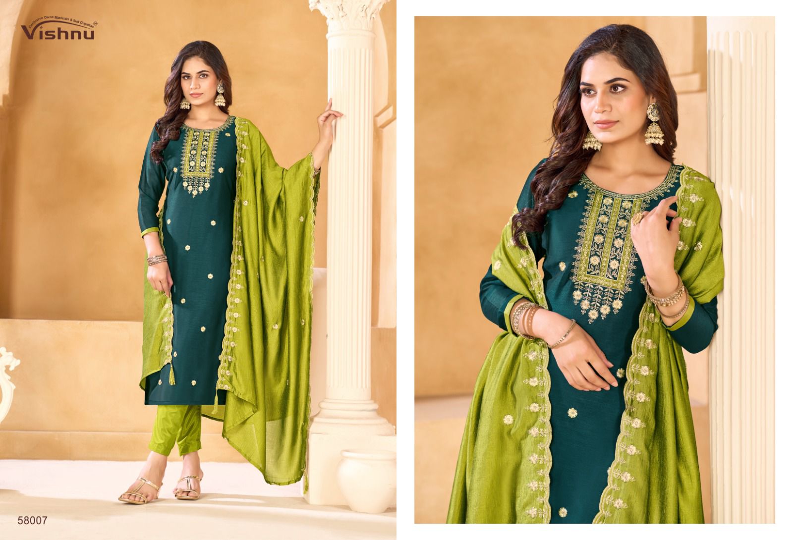 Sukanya Vishnu Impex Vichitra Silk Pant Style Suits Manufacturer Ahmedabad