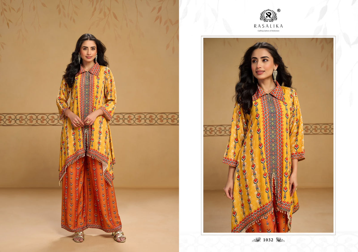 Sukh Rasalika Crape Silk Co Ord Set Supplier Gujarat