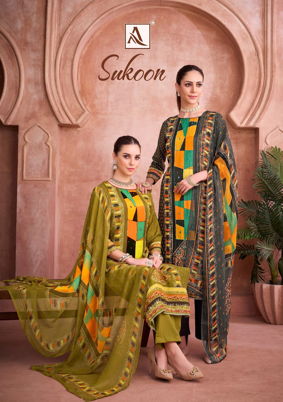 Sukoon Alok Viscose Muslin Karachi Salwar Suits Wholesaler India
