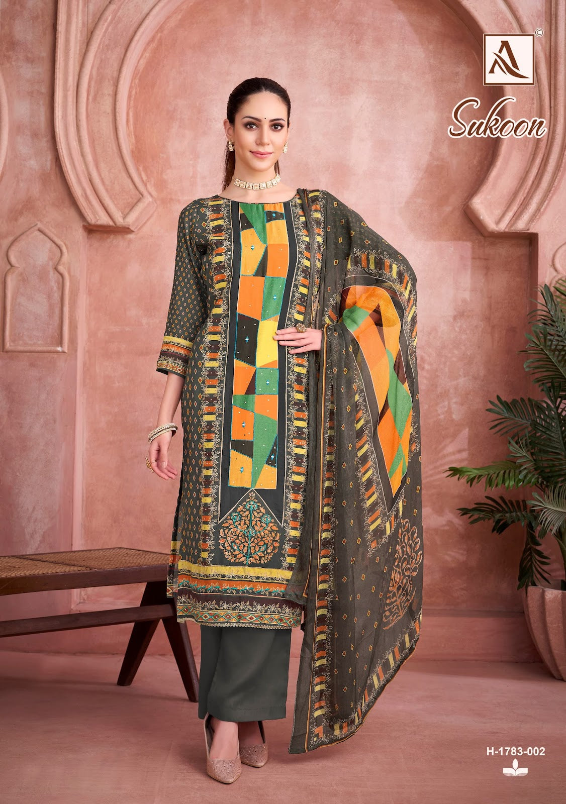 Sukoon Alok Viscose Muslin Karachi Salwar Suits Wholesaler India