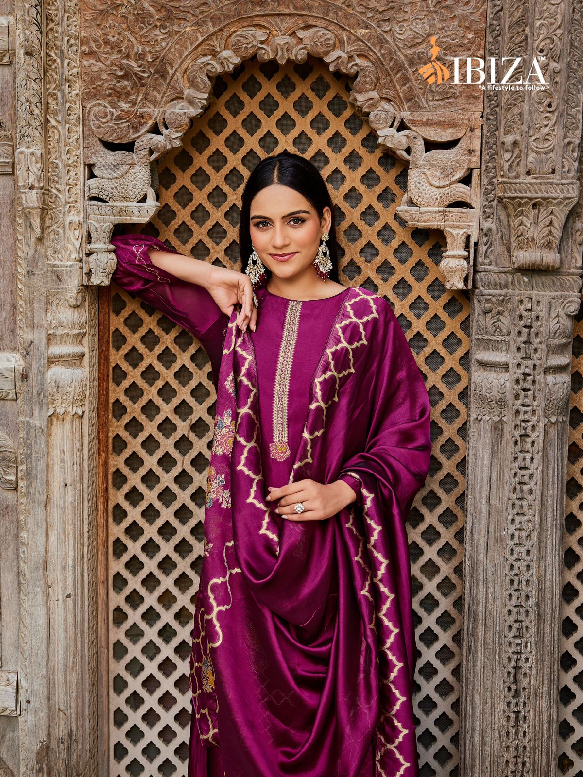 Sukoon Ibiza Banglori Silk Pant Style Suits Supplier India