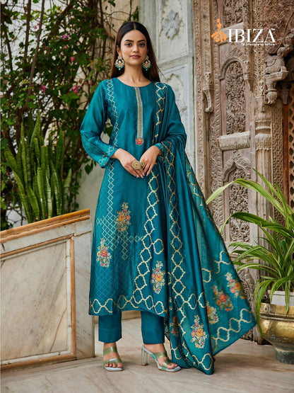 Sukoon Ibiza Banglori Silk Pant Style Suits Supplier India