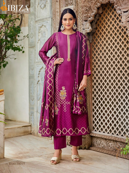 Sukoon Ibiza Banglori Silk Pant Style Suits Supplier India