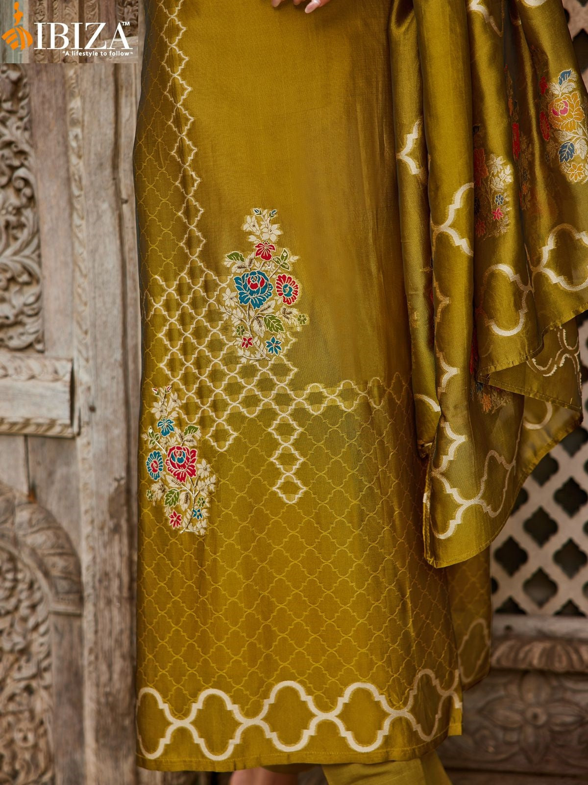 Sukoon Ibiza Banglori Silk Pant Style Suits Supplier India