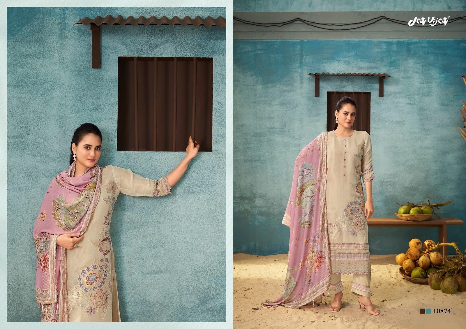 Sukoon Vol 3 Jay Vijay Tissue Pant Style Suits Manufacturer India