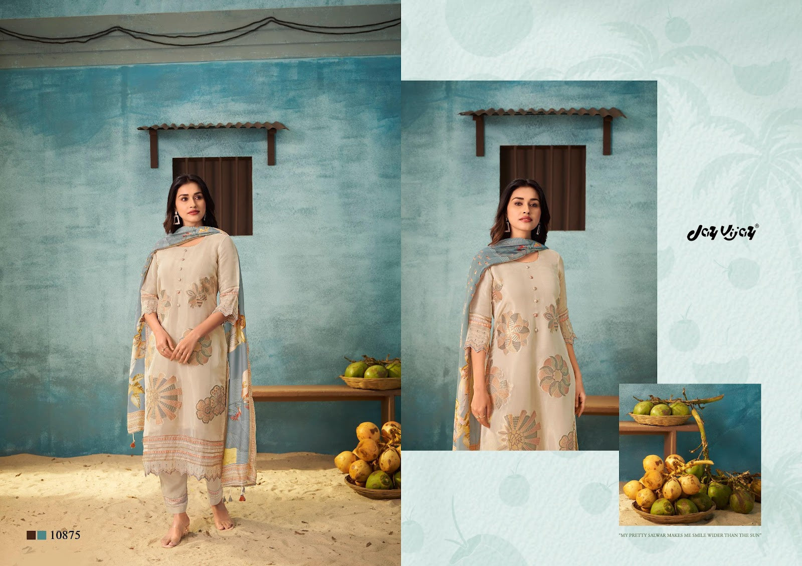 Sukoon Vol 3 Jay Vijay Tissue Pant Style Suits Manufacturer India