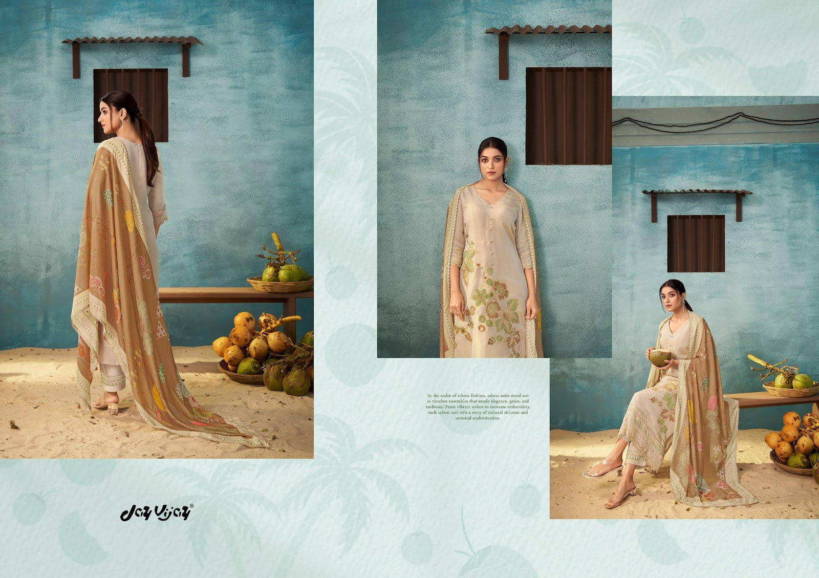 Sukoon Vol 3 Jay Vijay Tissue Pant Style Suits Manufacturer India