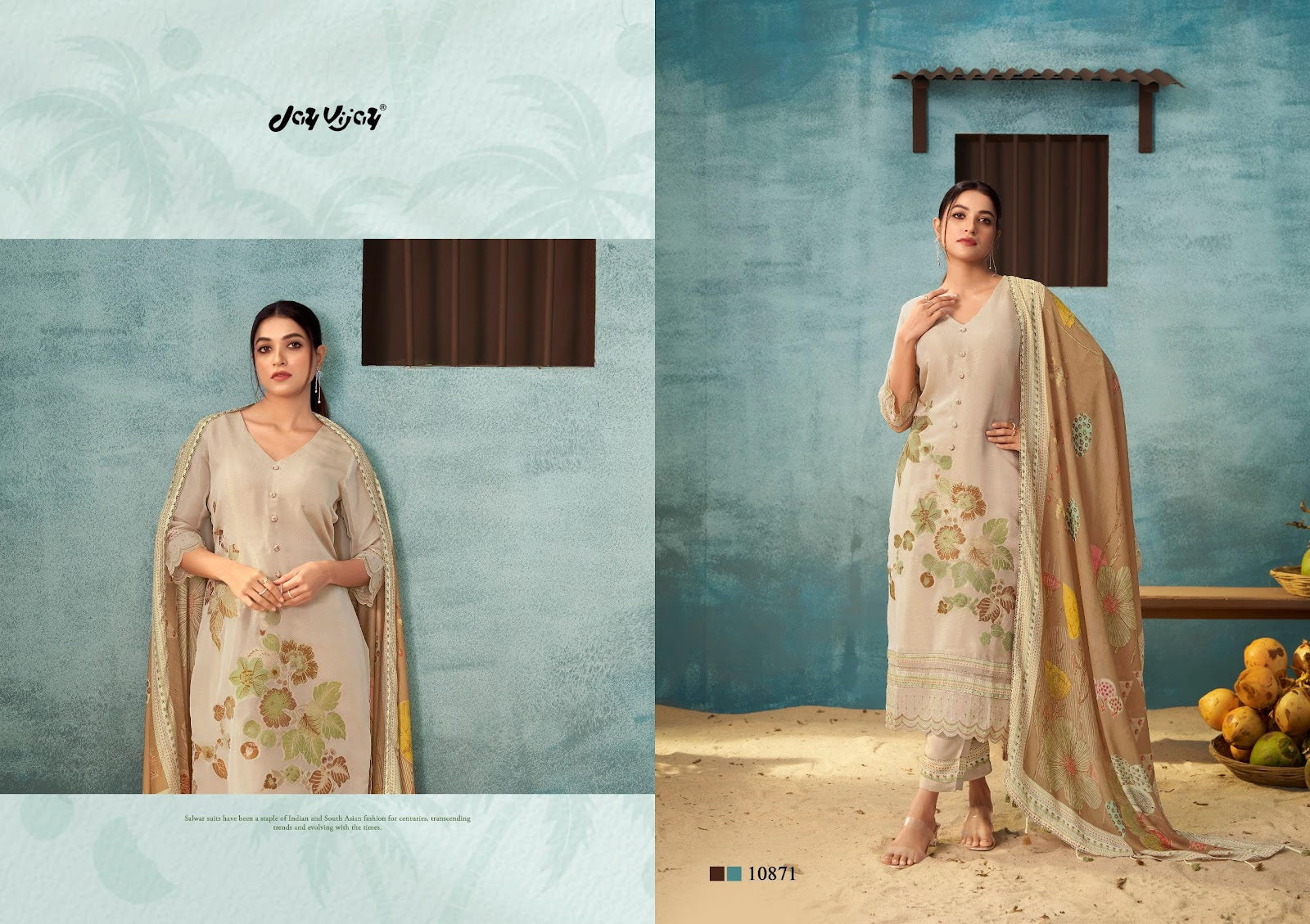 Sukoon Vol 3 Jay Vijay Tissue Pant Style Suits Manufacturer India