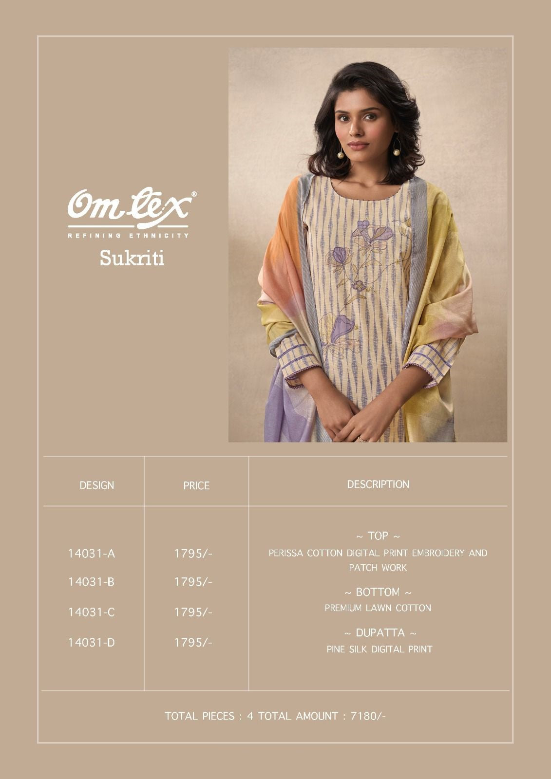 Sukriti Omtex Cotton Pant Style Suits Supplier Gujarat