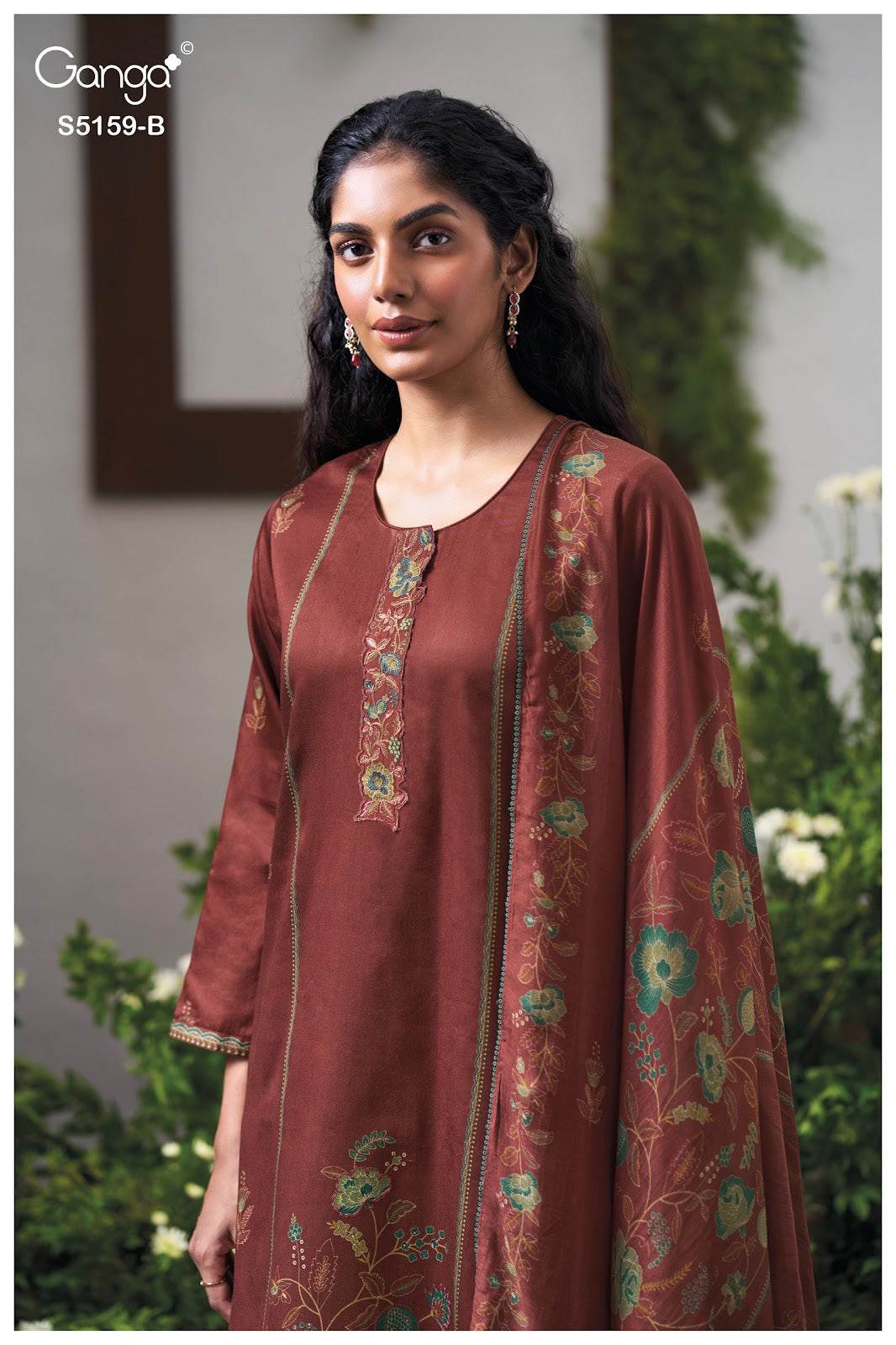 Sukriti S5159 Ganga Cotton Satin Pant Style Suits Supplier